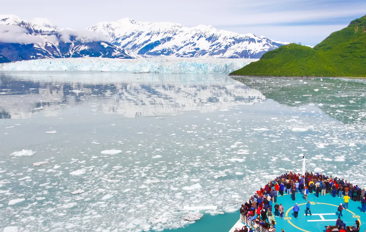 Glacier from Alaska cruise ship