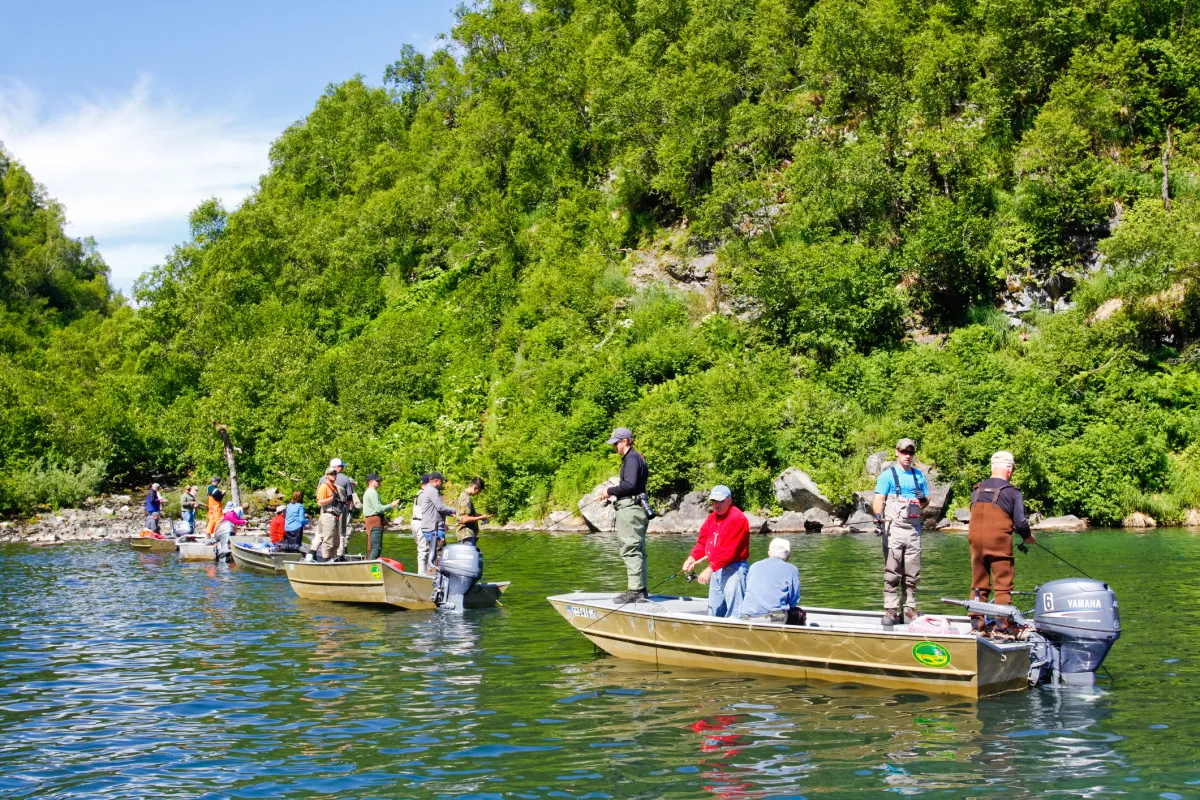 People fishing in Alaska