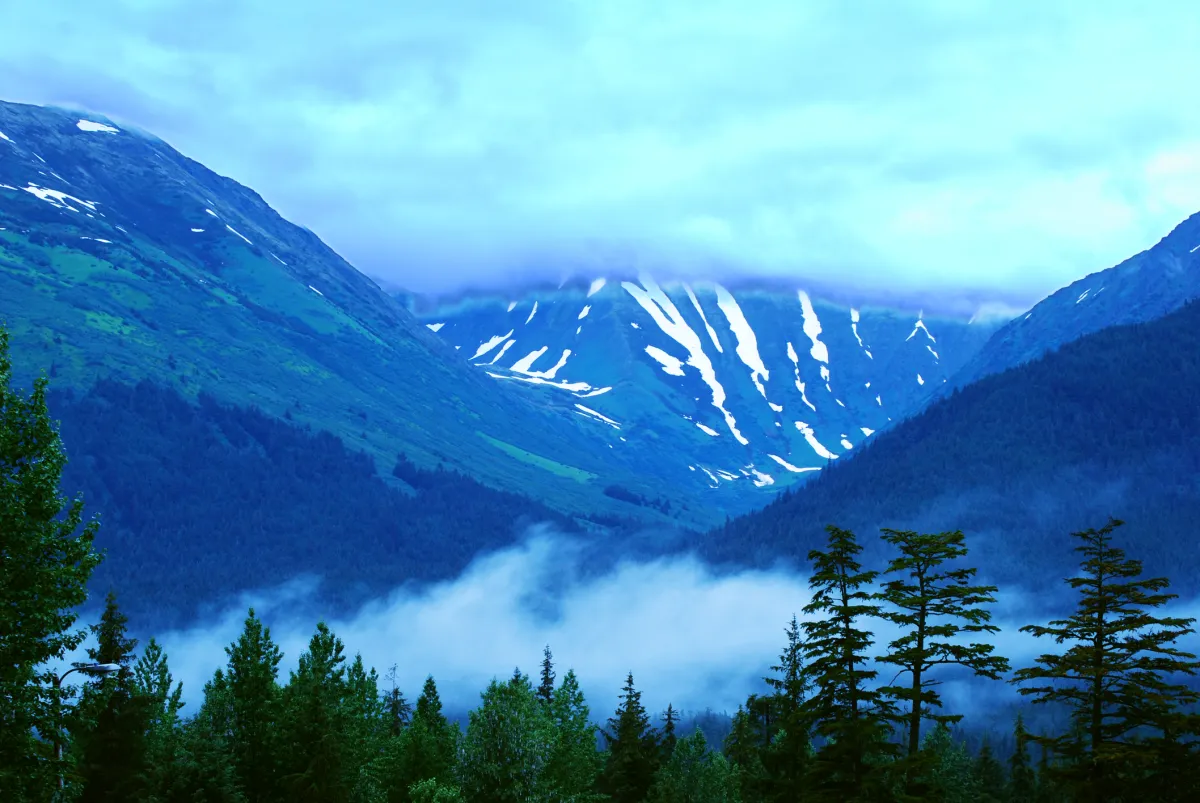 Snow covered mountain in Alaska