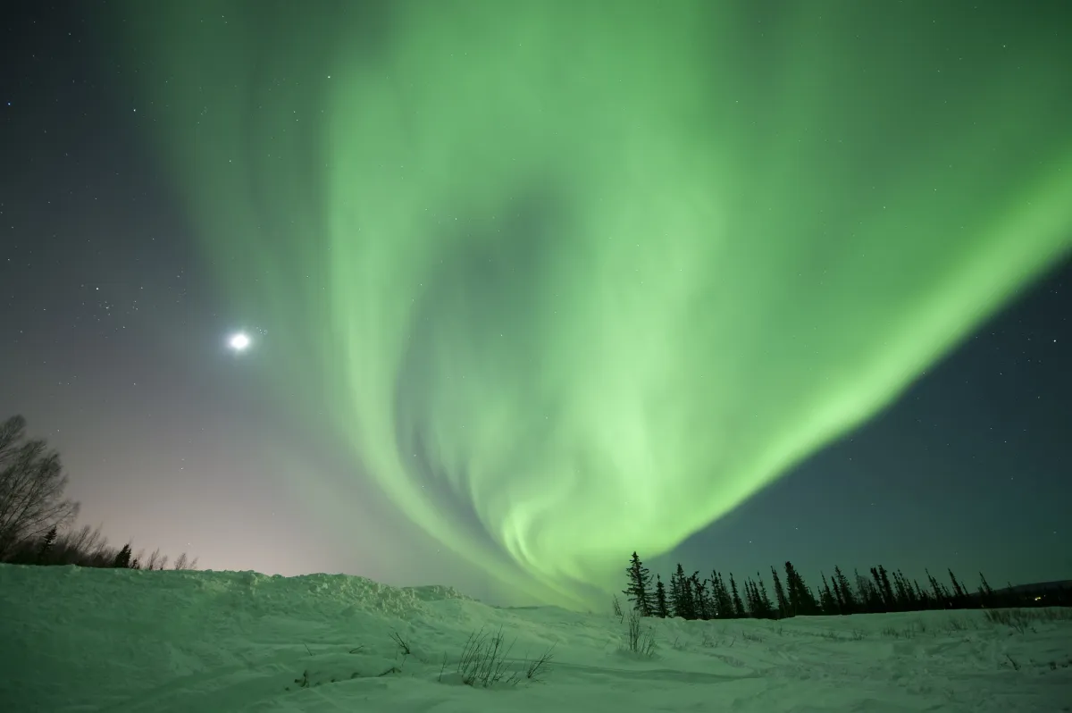 Aurora swirl near Fairbanks