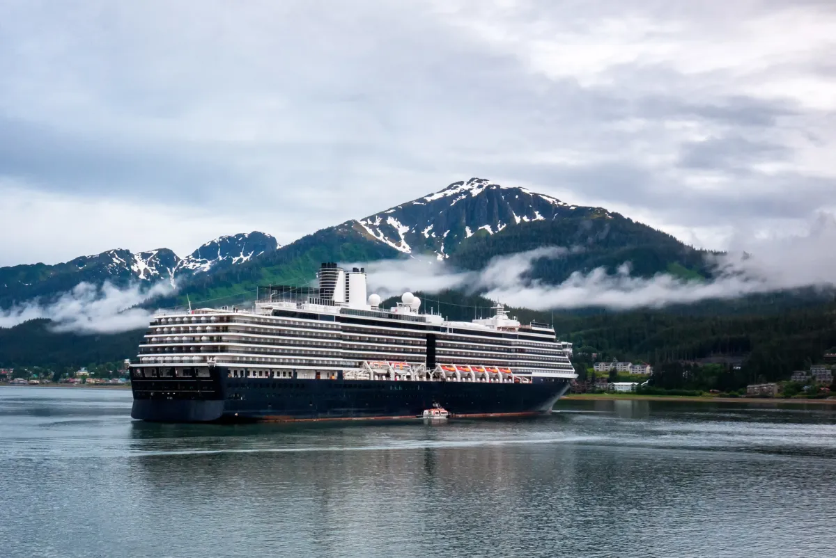 Cruise ship at port in Juneau