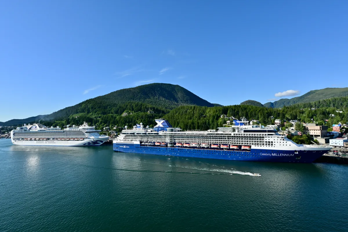 cruise ships docked in Ketchikan