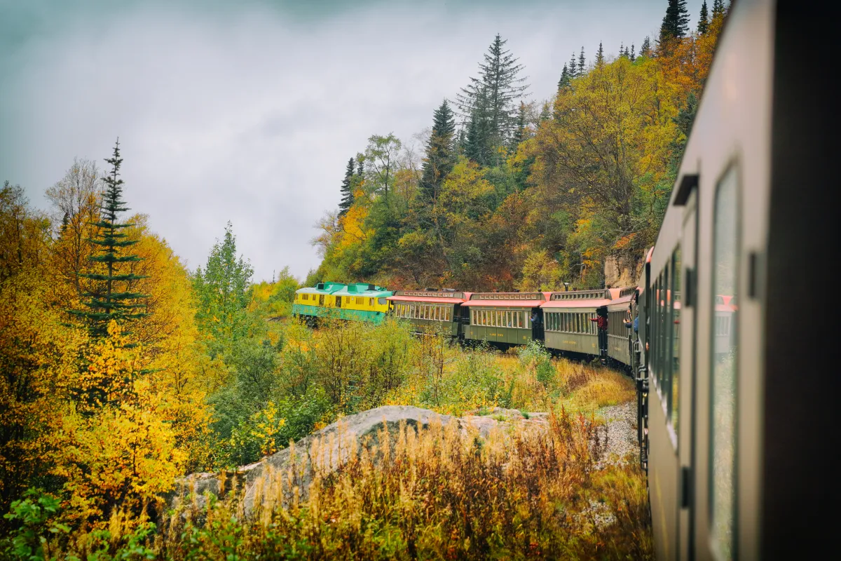 White Pass and Yukon route railroad train ride