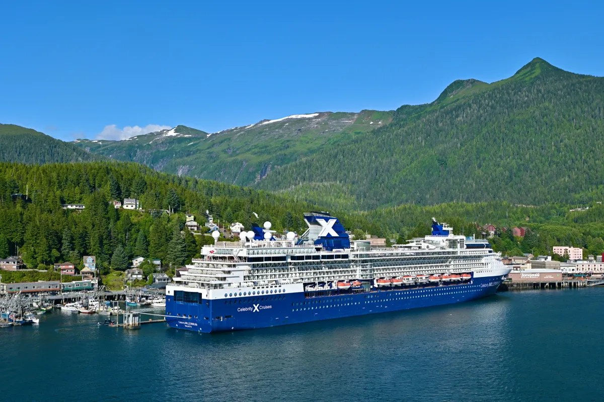 Celebrity Cruise Ship Docked in Ketchikan