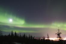 colorful aurora over Fairbanks Alaska