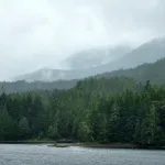 Foggy Mountains near Ketchikan, Alaska